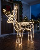 1.1m Outdoor 3D Moving Head Standing Reindeer LED Rope Light Display