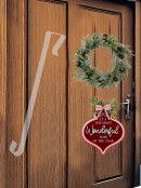 36cm Reusable Clear PVC Christmas Wreath Hook