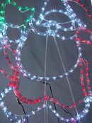 LED Waving Santa Rope Light Silhouette - 80cm