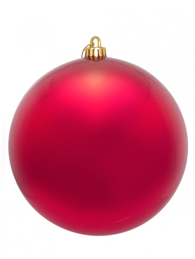 Red Metallic Large Display Bauble Christmas Decoration - 20cm