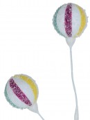 Frosted Sassy Spheres Candy Balls Christmas Lollipop Clip Pick - 16cm Wide