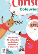 Santa & Friends Christmas Colouring Book, Pencils & Erasers Set