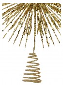 Gold Glitter Starburst Christmas Tree Topper Decoration - 38cm