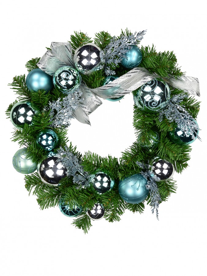 Pre-Decorated Tiffany Inspired Pine Wreath - 38cm