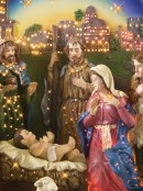 Fibre Optic Resin Manger Setting Nativity Scenes - 44cm