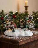 14cm Animated Kids On Playground Swing With Multi Colour LED Lights