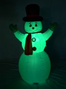 Winter Happy Snowman With Top Hat Christmas Inflatable Display - 1.5m