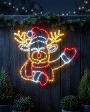 67cm Dynamic Greeting Reindeer Outdoor Christmas LED Light Display
