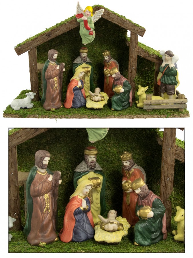 11 Piece Nativity Scene - 38cm (stable)