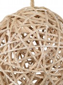 12cm Woven Natural Vine Like Hollow Ball Bauble Dusted With Glitter