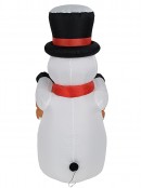 Snowman & Welcome Signpost Illuminated Christmas Inflatable Display - 1.5m