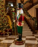 1.8m Red Green & Gold King Nutcracker Life Size Resin Christmas Ornament