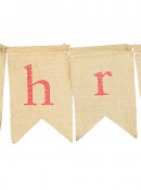 Merry Christmas Burlap Pennant Banner Decoration - 2.7m