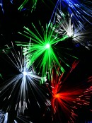 Fibre Optic Christmas Tree In Red, Green, Blue & White - 1.2m