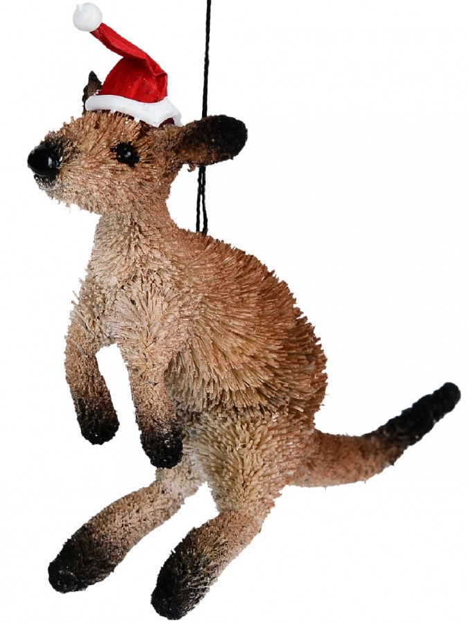 Red Kangaroo Australian Native Wildlife Christmas Hanging Decoration - 10cm