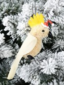White Cockatoo Australian Native Wildlife Christmas Hanging Decoration - 14cm