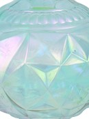 20cm Clear Iridescent Blue Large Display Christmas Onion Bauble