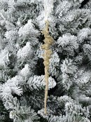 Gold Glittered Auger Like Icicle Christmas Hanging Decoration - 26cm