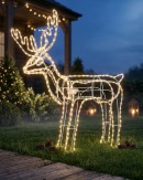 1.1m Outdoor 3D Moving Head Standing Reindeer LED Rope Light Display