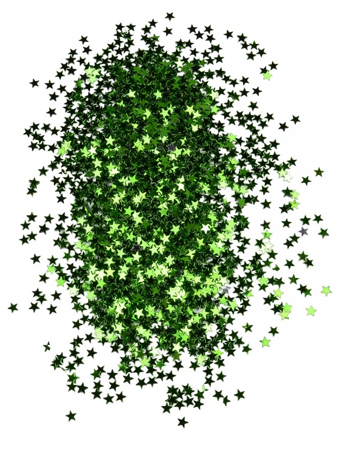 Shiny Green Star Shape Decorative Christmas Confetti - 40g