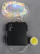 100 Multi Colour LED Micro Bulb Battery String Lights - 8m