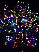 250 Multi Colour LED Concave Bulb Firecracker Cluster Fairy String Lights - 5m