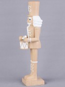 26cm Wooden Look Toy Soldier Drummer Resin Figurine Ornament