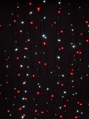 300 Red & Cool White LED Concave Bulb Christmas Fairy String Lights - 15m