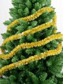 5m Gold Metallic Fir Needle 6ply 50mm Tinsel Garland