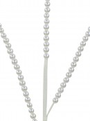 White Pearl String Cascade Christmas Spray Stem With Malleable Vines | 68cm