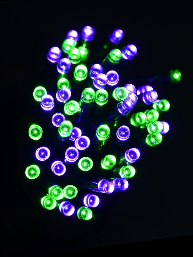80 Green & Purple LED String Light - 8m