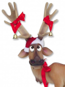 Funny Standing Life Size Christmas Reindeer Resin Decor Ornament - 1.4m