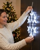 40cm Snowflake Star Cool White LED Outdoor Christmas Rope Light Display