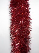 Red Metallic 8ply Classic Christmas Tinsel Garland - 10cm x 5m
