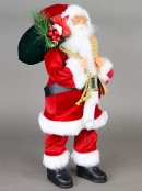 Traditional Father Christmas With Gift Sack & List Decorative Ornament - 46cm