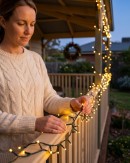 1000 Warm White LED Solar String Fairy Lights 8 Function | 100m