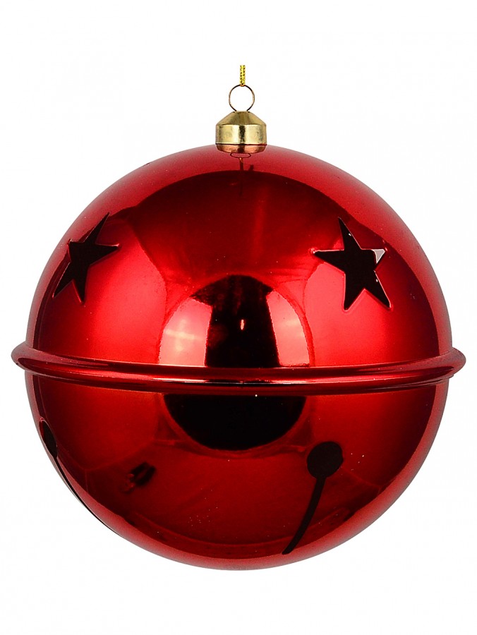 Dynamic Apple Red Grand Acoustic Jingle Bell Bauble | 20cm