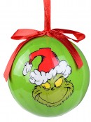 6x 70mm Red & Green Grinch Christmas Baubles With Gift Box