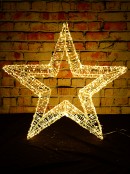 80cm Neutral White LED Lucid Star 3D Outdoor Motif | 1700 Seed Bulbs