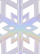 Iridescent Gloss & Textured White Snowflake Hanging Decorations - 15cm
