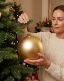 Imperial Gold Metallic Majestic Large Display Bauble | 20cm