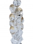 Diamond Simulant Cluster Icicle Decoration With Champagne Glitter - 26cm