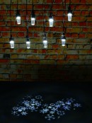 8 LED Cool White Snowflake Projector Fairy Lights With Timer | 3.5m