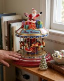 Animated Musical Santa Christmas Carousel With Chasing LED Lights | 27cm