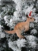 Red Kangaroo Australian Native Wildlife Christmas Hanging Decoration - 10cm