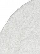 White Velvet With Silver Print & Cord Trim Christmas Tree Skirt - 1.2m
