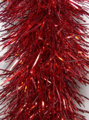 Red Metallic 8ply Classic Christmas Tinsel Garland - 15cm x 5m