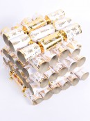 Shiny Gold & White Christmas Trees & Snowflakes Small Bon Bons - 100 x 24cm