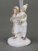 Pair of Children with Gifts, Hanging Ornament - 7cm