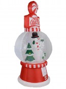 Snowman Candy Dispenser With Disco Lights Christmas Inflatable Display - 2.4m